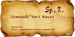 Szentpéteri Kevin névjegykártya